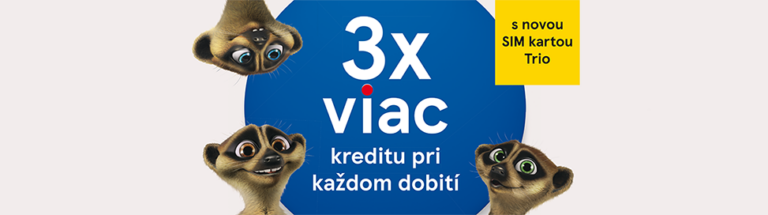 Tesco mobile rozdáva trikrát viac kreditu pri každom dobití s novou kartou Trio